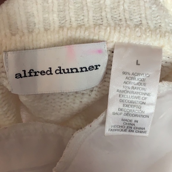 Vintage🧚‍♀️Alfred Dunner Beautiful Poinsettia Multicoloured Sweater Size L - Picture 9 of 14